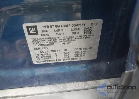 2019 Buick Encore Fwd Preferred from USA, damaged, VIN KL4CJASB8KB763240